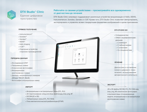 DTX Studio Clinic - интегрированное программное обеспечение (лицензия до 40 ПК)